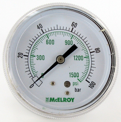 1500psi/bar,1% pressure gauge
